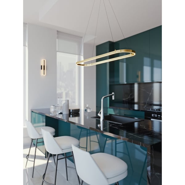 Glo 48'' LED Linear Pendant - Satin Brass Finish